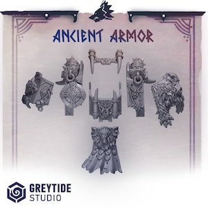 Primal Hounds Dreadnought Ancient Armor Set SciFi Wargame 3D Print Greytide Studio
