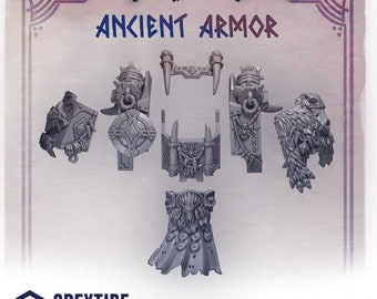 Primal Hounds Dreadnought Ancient Armor Set SciFi Wargame 3D Print Greytide Studio