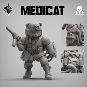 Medicat SciFi Wargame Roleplay 32mm 3D Reptilian Overlords BASE NOT INCLUDED