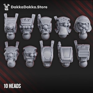 MsC Operations Heads Set x10 SciFi Wargame Roleplay 3D DakkaDakka