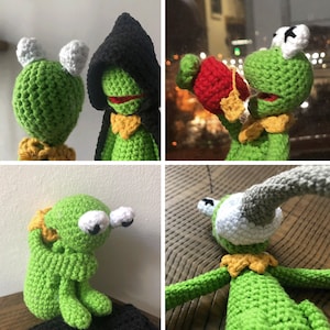 Kermit the Frog inspired MEME pack set 4 memes Evil Kermit, None of your business Kermit, Cpap, Lonely Kermit, Amigurumi PDF PATTERN English