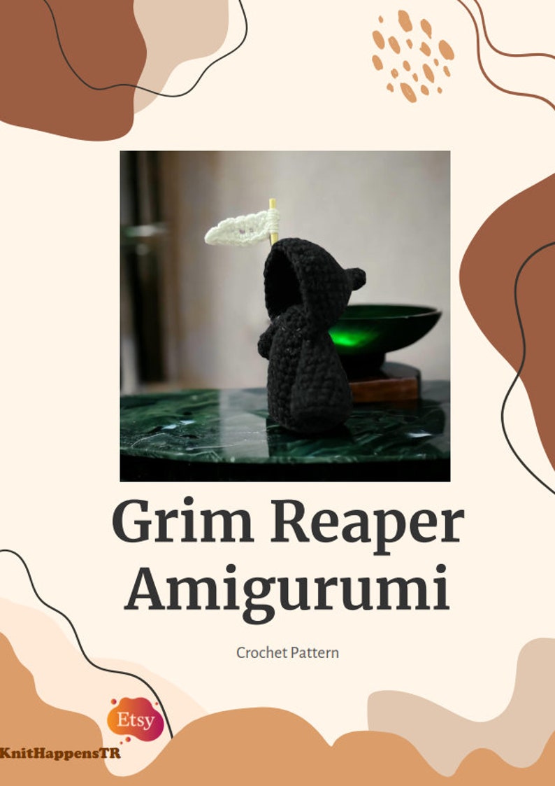 GRIM REAPER Amigurumi Toy Pattern PDF Halloween Crochet - Etsy
