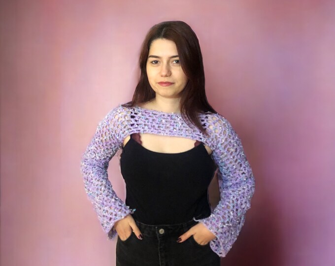 Mesh/fishnet Stitch Shrug Bolero Crochet Pattern Beginner Friendly