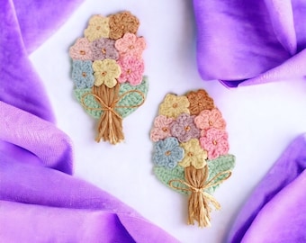 Crochet Hairclip, Buckle, Cottagecore, Hair Accessories, Handmade Tie, Crochet Flower Hairclip, Crochet Hair Tie, Mommy and me , Bridesmaid