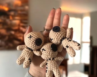 Haunted Voodoo Doll Keychain Amigurumi Crochet