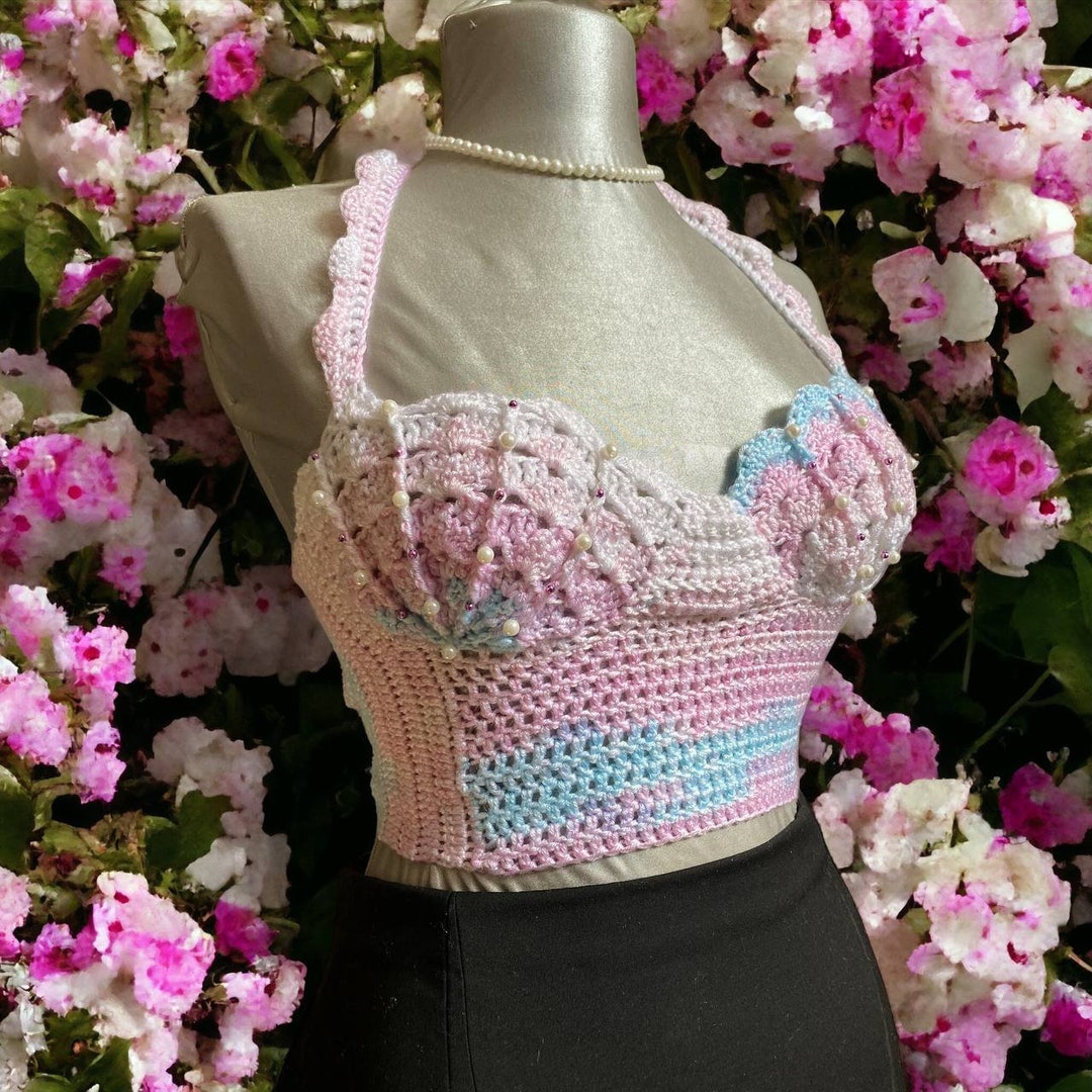 MERMAID Bralette - Crochet Pattern - Summer Top Crochet pattern by Alethea  Handmade