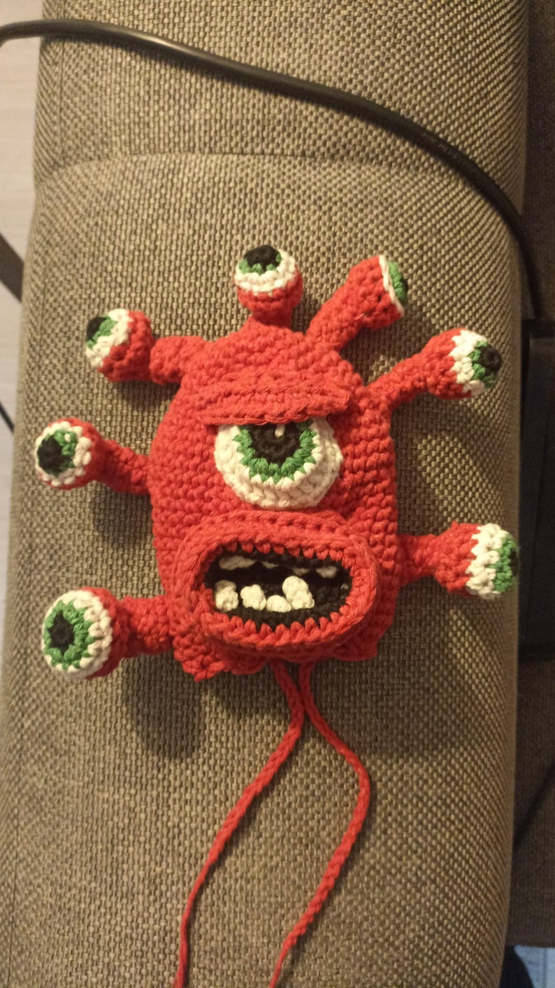 Beholder Dice Bag Dnd Fantasy Game Crochet Etsy