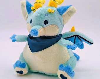BeanBuds Forest Dragon Plush: Palm-Sized Minky Beanie