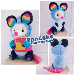 Rainbow Softs Pansexual Possum -- Snuggle Paws LGBTQ+ Pride Plush for anxiety, PTSD, comforting plush for bedtime