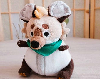 BeanBuds ChocoChip the Hyena -- palm-sized minky beanie plushies, floppy soft and cute beanie babies plush!