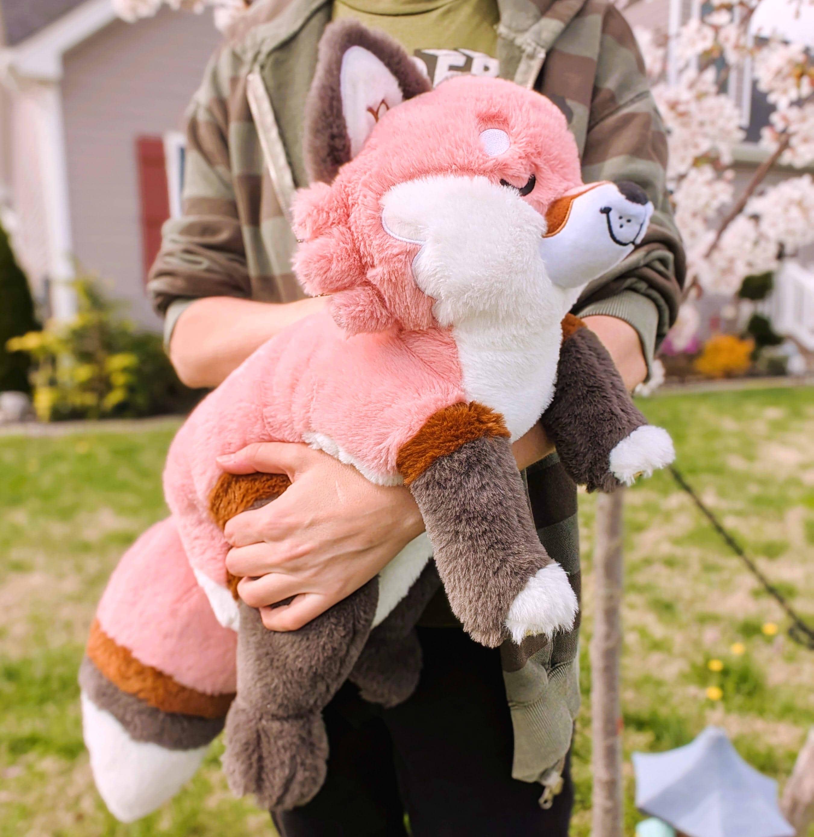Weighted Red Fox Plush: Chiffon Cuddle Pillow for Comfort - Etsy