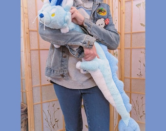 BIG SIZE PLUSH Cloud the Dragon -- 100cm long, lightweight, cuddly, soft plush