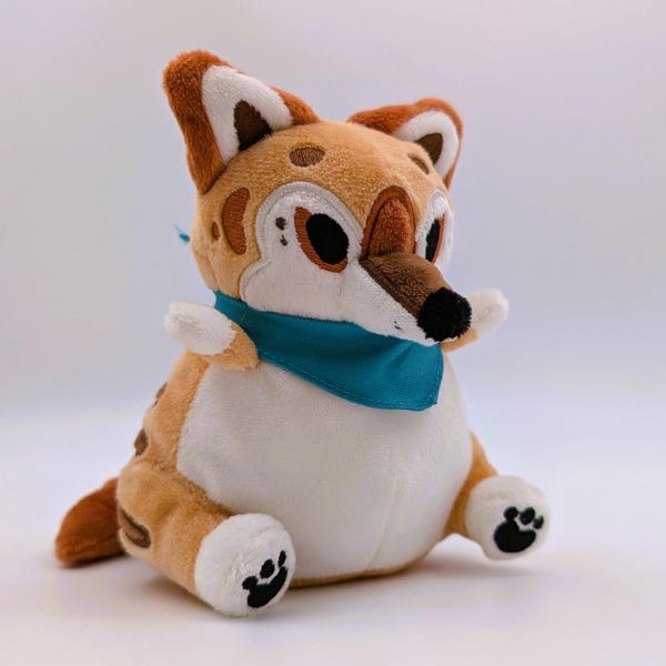 BeanBuds Hobart Thylacine Plush: Palm-Sized Minky Beanie