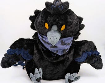 London Fog Raven Plush Backpack: Snug-Alongs Faux Fur Bookbag