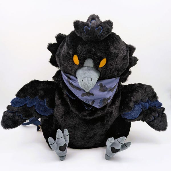 London Fog Raven Plush Backpack: Snug-Alongs Faux Fur Bookbag