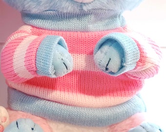 snuggle paws outfit -- trans flag sweater