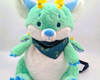 Pluche rugzak Forest Dragon: knusse boekentas van imitatiebont