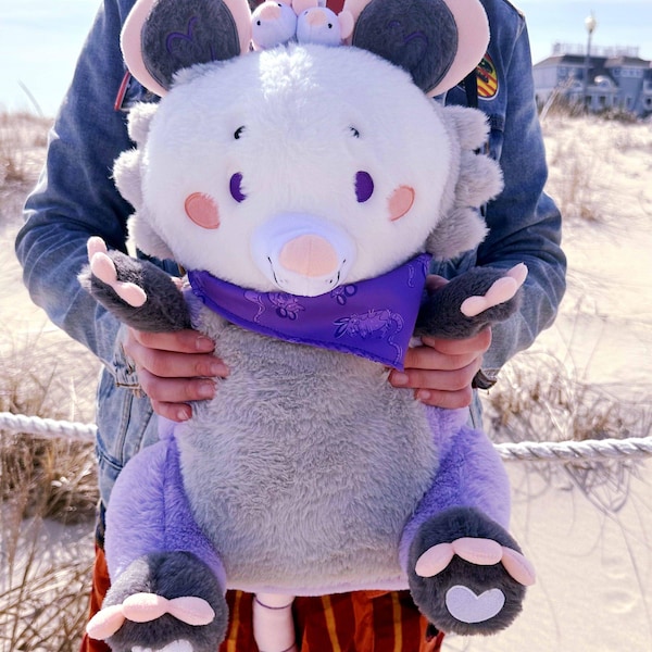 Plum Possum Plush Backpack: Snug-Alongs Travel Bookbag