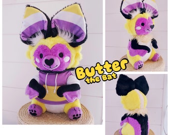 Rainbow Softs Bat Plüsch: Non-Binary Pride, Angst Relief