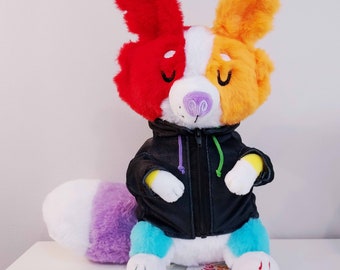 Pride Collie Plush -- Snuggle Paws Plush for anxiety, PTSD, comforting plush for bedtime