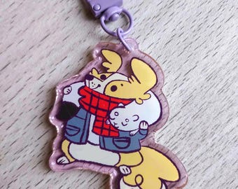 acrylic charm --   Sunny Pup+Pippin the Ermine