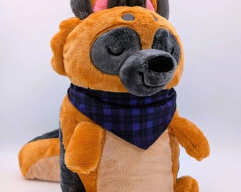 手作りのジャーマンシェパードの子犬人形：リアルな可動式ぬいぐるみ
