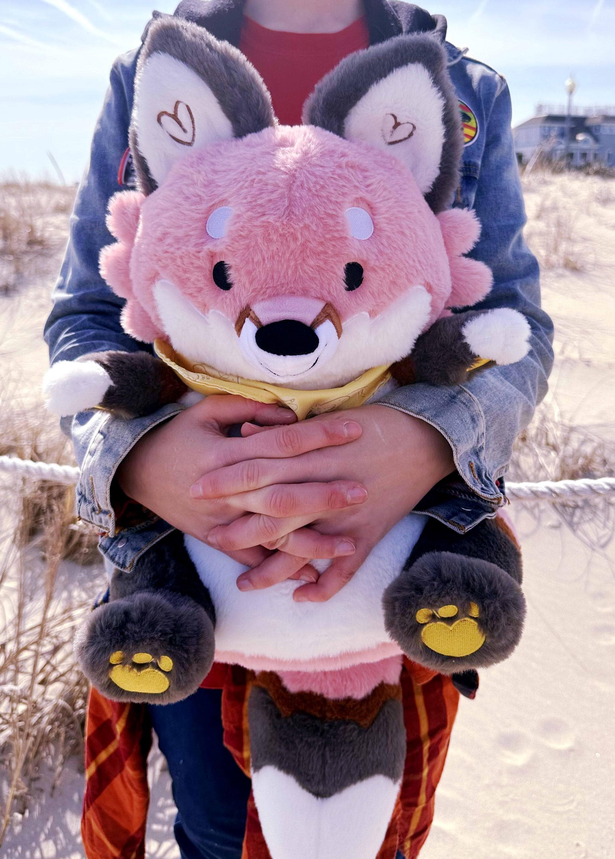SNUG-ALONGS Fox/Red Fox Plush Backpack/Bookbag for school, travel, conventions, theme parks (Chiffon Fox)