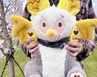 Lemon Bat Plush Backpack: Honduran White Bat Snug-Alongs Bookbag