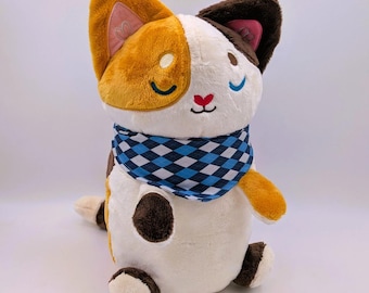 Doodle Calico Cat Snuggle Paws Cuddle Cushion Plush