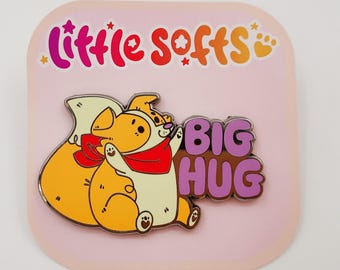 enamel pin -- sunny pup "big hug"