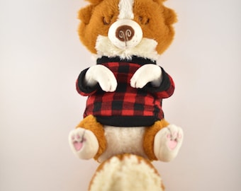 Red Border Collie Plush -- Snuggle Paws Plush for anxiety, PTSD, comforting plush for bedtime