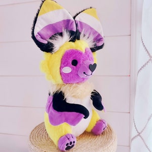Rainbow Softs Non-Binary Bat Snuggle Paws LGBTQ Pride Plush for anxiety, PTSD, comforting plush for bedtime image 3