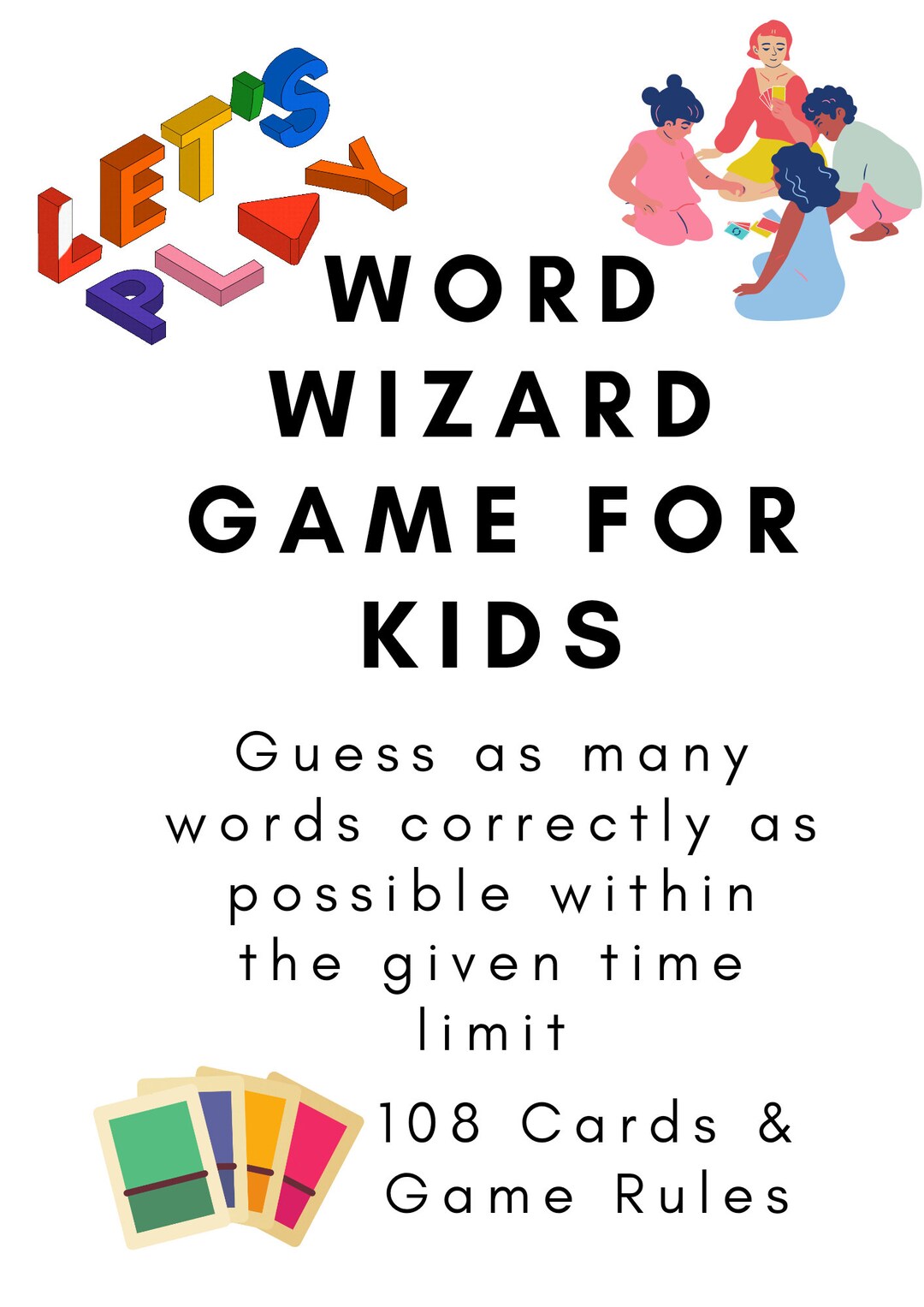 Printable Word Wizard Game for Kids Spark Imagination With Etsy