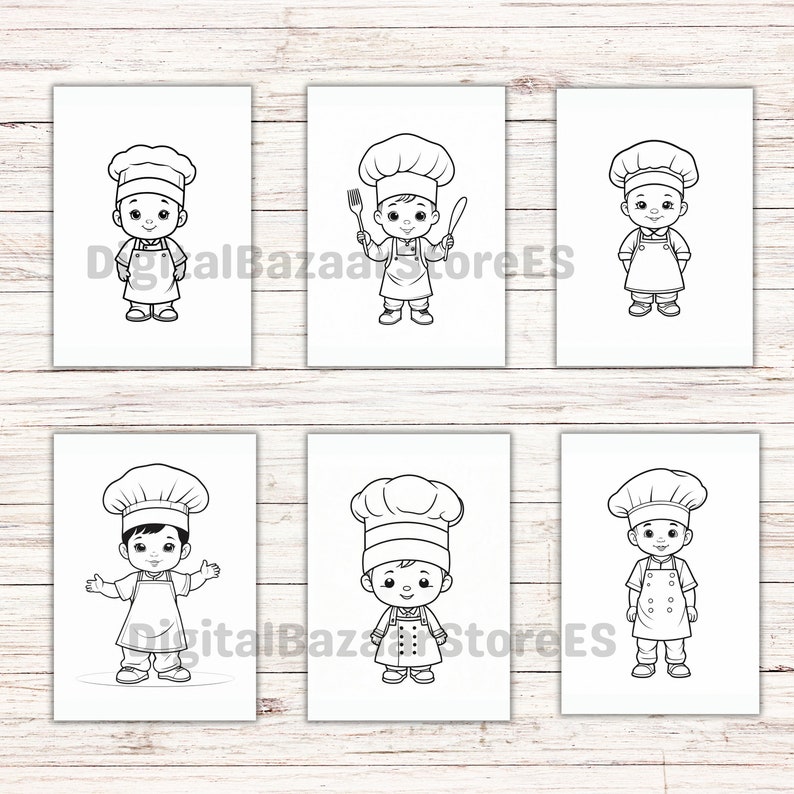 Little Chef Coloring Pages Tiny Chef Coloring Book Child's Culinary