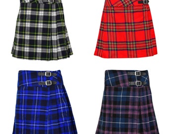 Ladies kilt skirt 20” inch length for women waist sizes 24” to 46” Available in 4 tartans