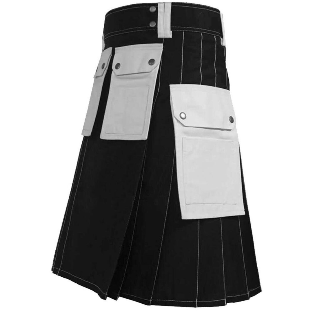 Scottish New Utility Kilt for Men Custom Black Kilt Fabric Etsy