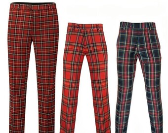 Pantalon écossais fait main pour homme, pantalon écossais fait sur mesure, pantalon habillé pour mariage, pantalon de golf, disponible en Écosse pour 45 + tartans