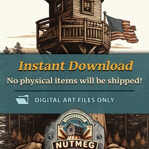 Printable Art Old New England Street Scene Rustic Americana Landscape Painting Wall Decor // Digital Download Nutmeg Outpost image 2