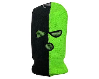 Split 3 Hole Ski Mask | Knitted Balaclava | Snood | Wooly hat | Winter| Face covering | Full Mask | Halloween | Snowboard | Beanie |