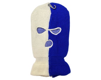 Split 3 Hole Ski Mask | Knitted Balaclava | Snood | Wooly hat | Winter| Face covering | Full Mask | Halloween | Snowboard | Beanie |