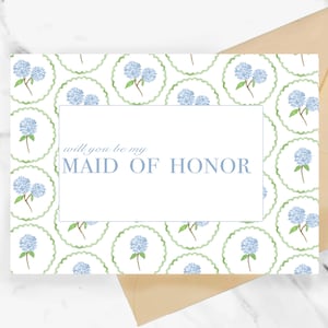 digital download: maid of honor proposal card (JPG FILE) will you be my maid of honor? downloadable printable template bridesmaid ask card.