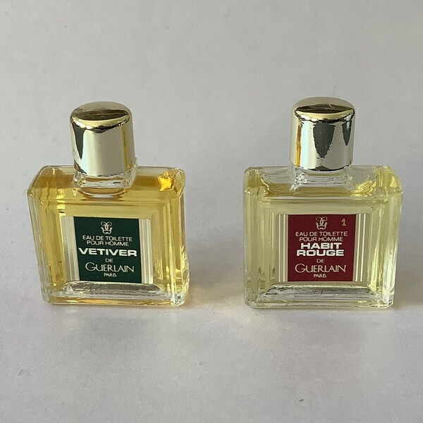 GUERLAIN Mini Habit rouge and Vetiver /// Eau de toilette 4 ml x 2