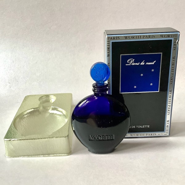 RARE// Mini Dans la nuit de WORTH (Lalique)/ Eau de toilette 7 ml // 1924