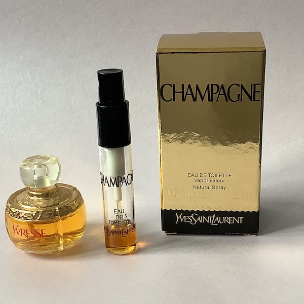 Raro// Mini Champagne & Yvresse di Yves SAINT LAURENT // Eau de toilette 4 ml + 2 ml// 1993