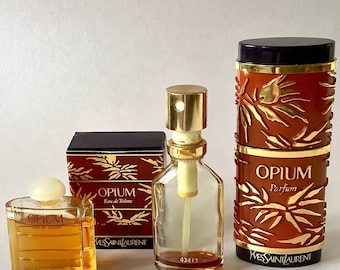 Rare// OPIUM, 7.5ml purse spray + 7.5ml mini // Opium spray with some perfume residue + miniature eau de toilette