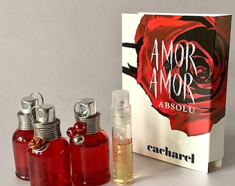 EDP + EDT Collector Amor Amor by CACHAREL /// Eau de Parfum 1.5 ml, Edt Amor Amor 2 x 5 ml + 1 empty