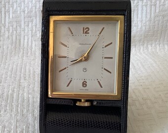 Réveil De Voyage 8 Jours JAGER LE COULTURE – Vintage 1960 – Cuivre Et Laiton