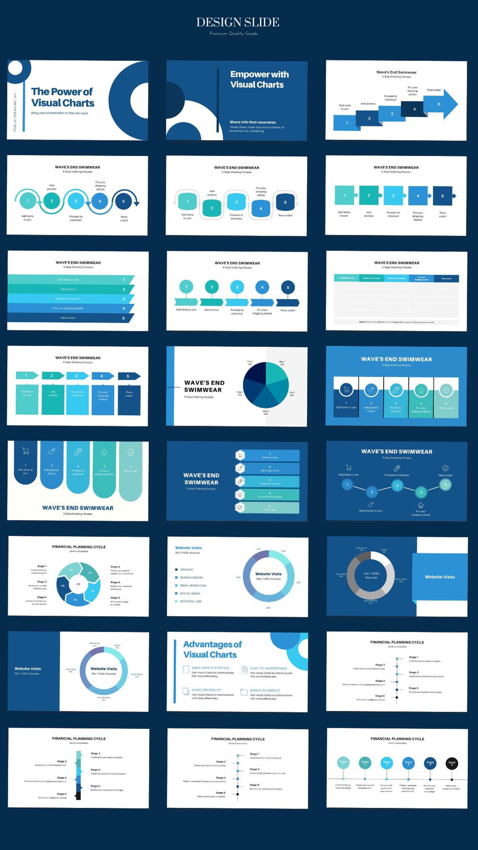 Visual Presentation Template Slides | Visual Graphic Slides| 55 UNIQUE ...