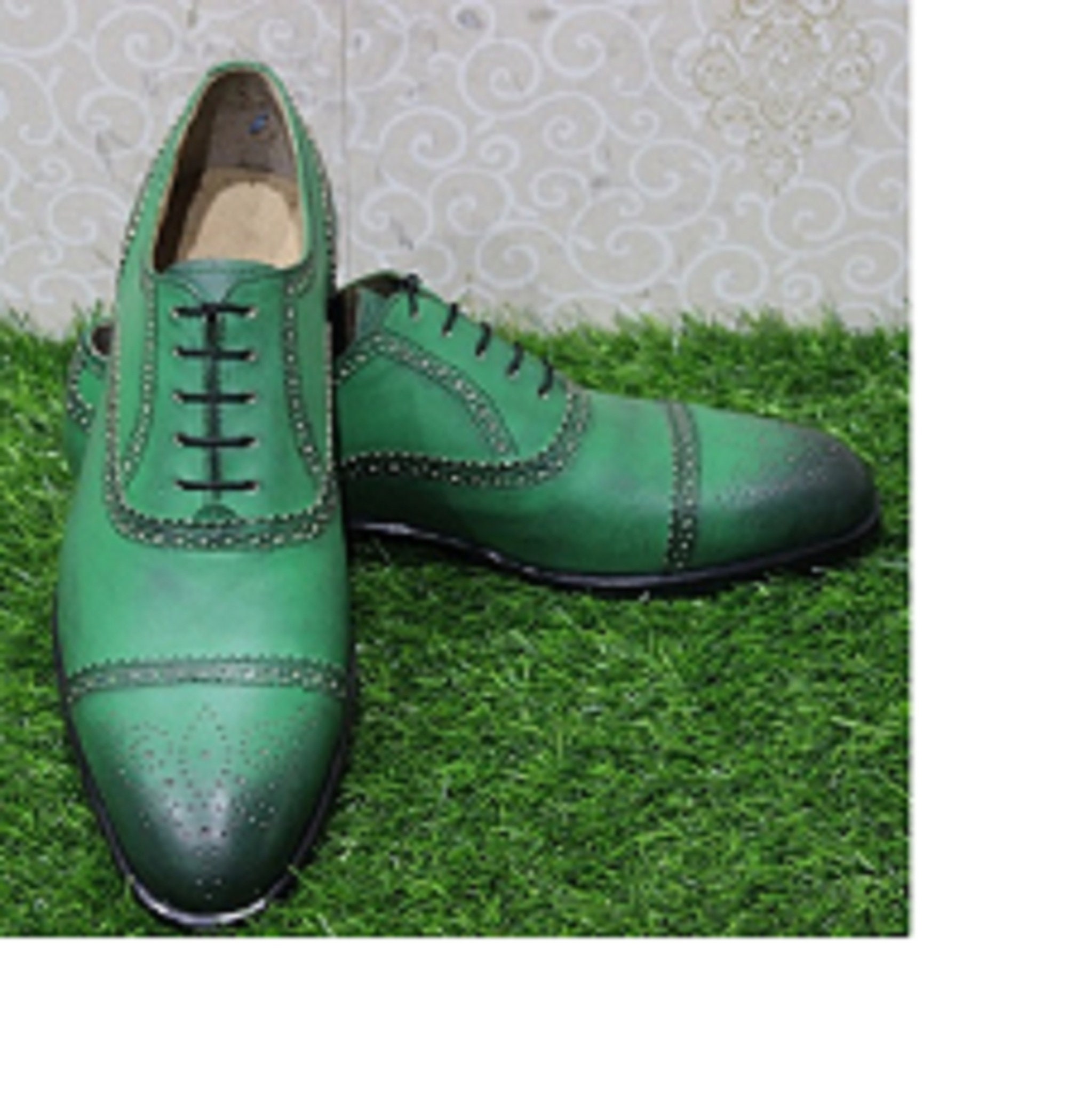 Dark green dress store shoes mens