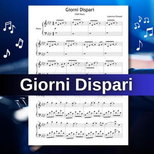 Giorni Dispari – Easy Piano PDF with Note Names, Color Notes, MP3 & Video Simplified
